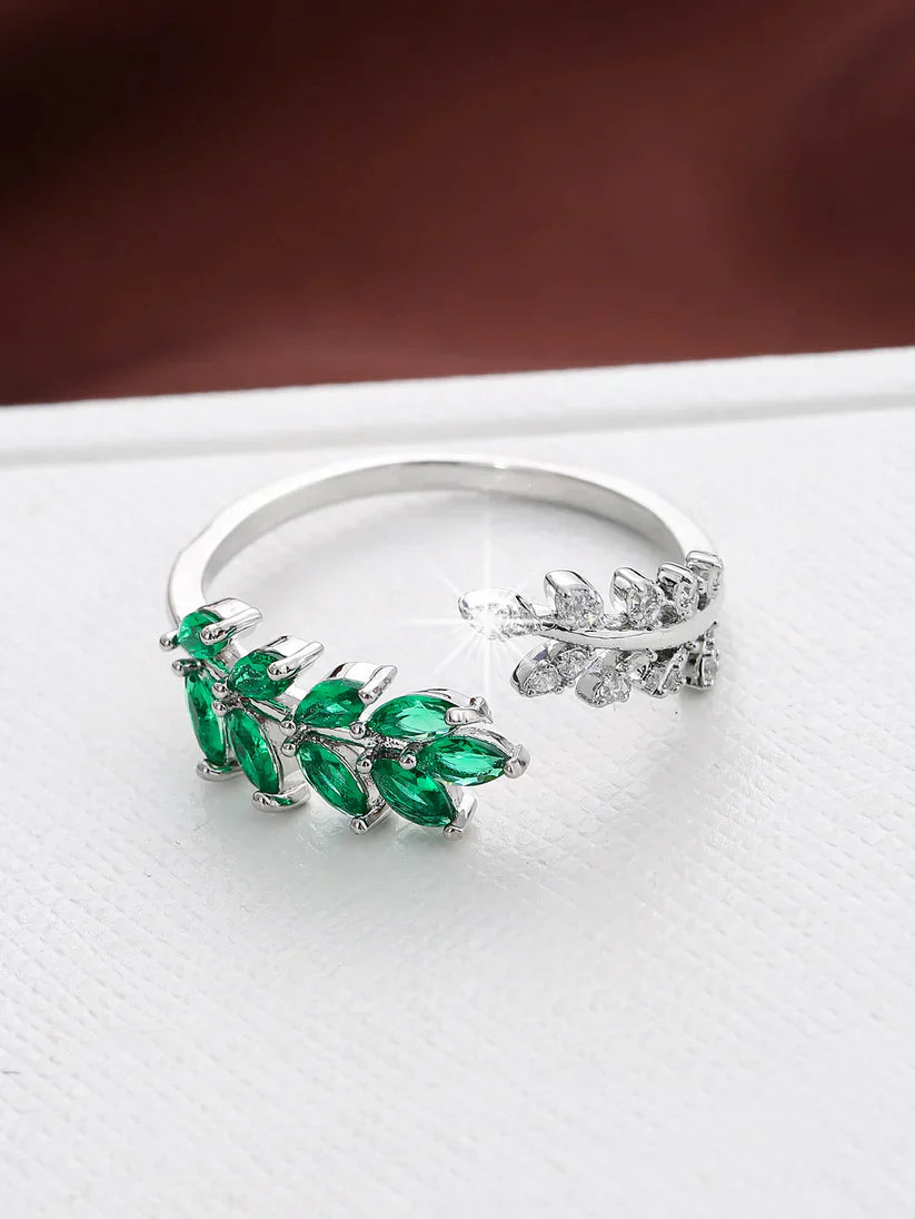 Bague feuille verte d’inspiration antique