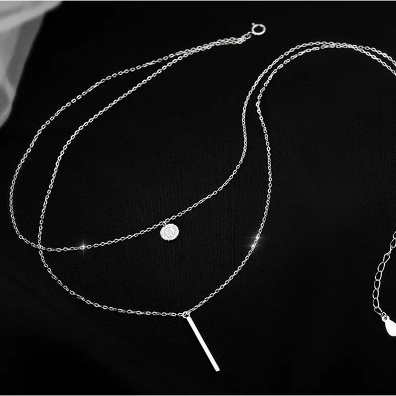Collier à double couche en argent sterling