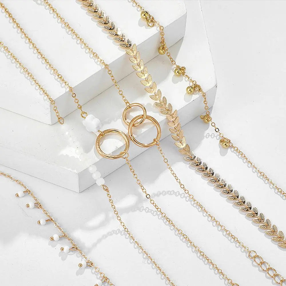 Ensemble de bracelets bohèmes dorés charmants