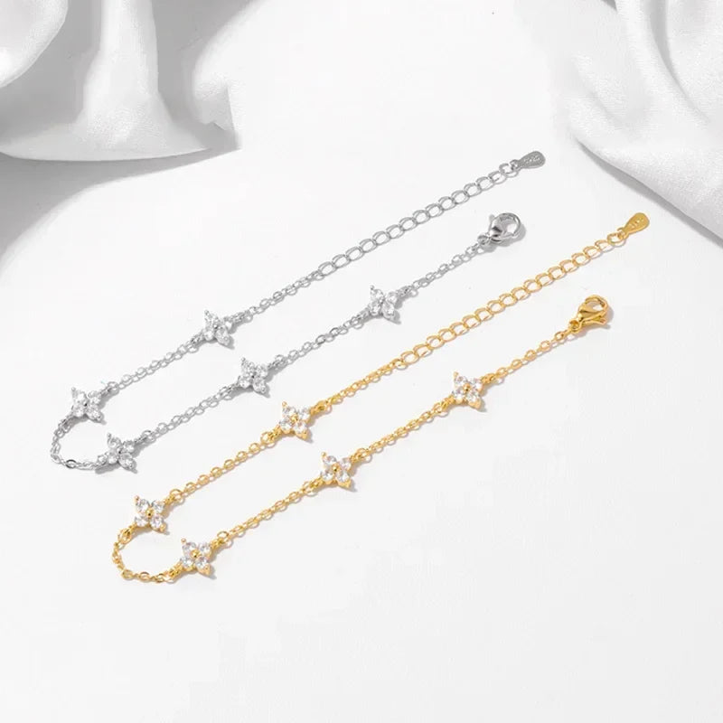 Bracelet papillon avec cristal