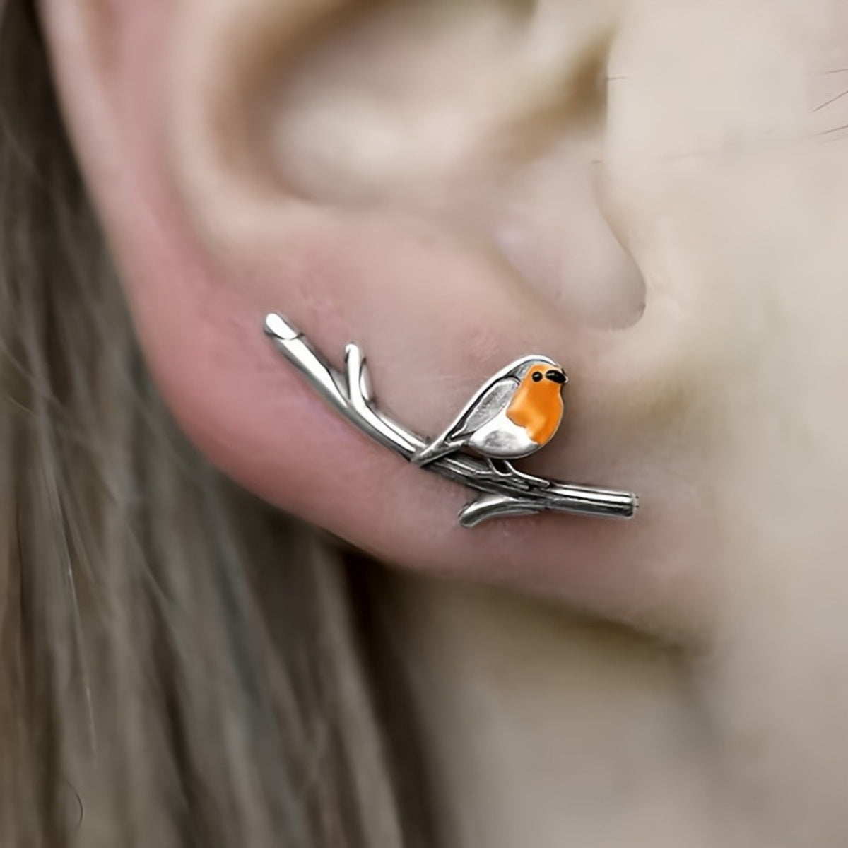 Boucles d’oreilles oiseau style cartoon