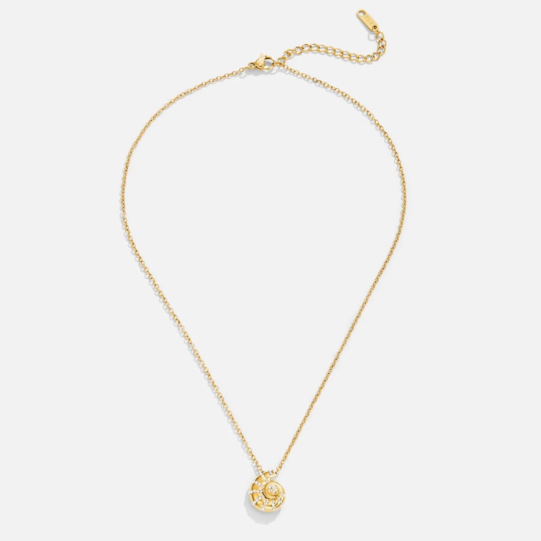 Collier avec pendentif coquillage en cristal