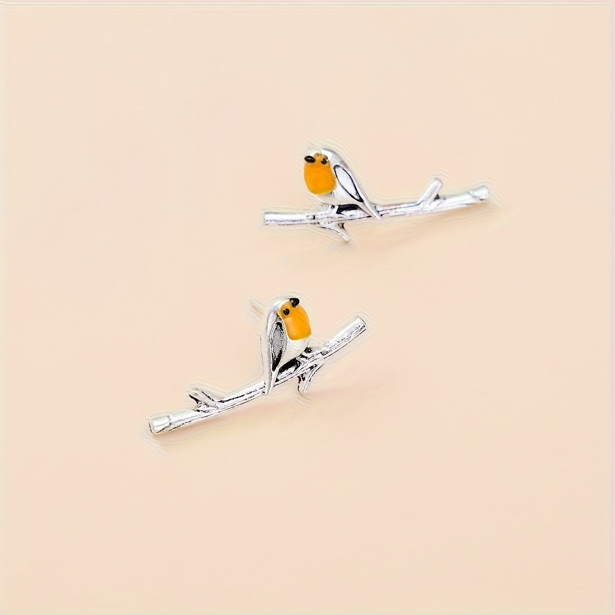Boucles d’oreilles oiseau style cartoon