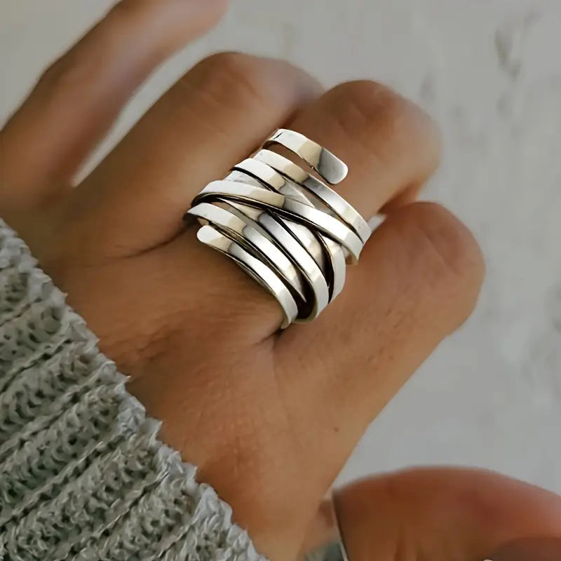 Bague vintage élégante en argent