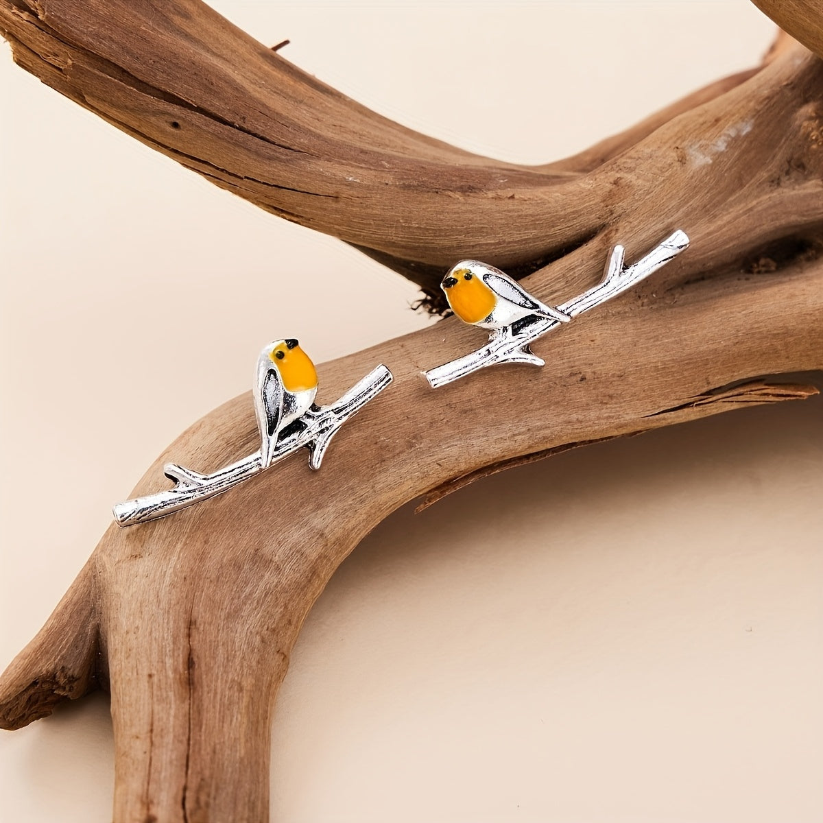 Boucles d’oreilles oiseau style cartoon