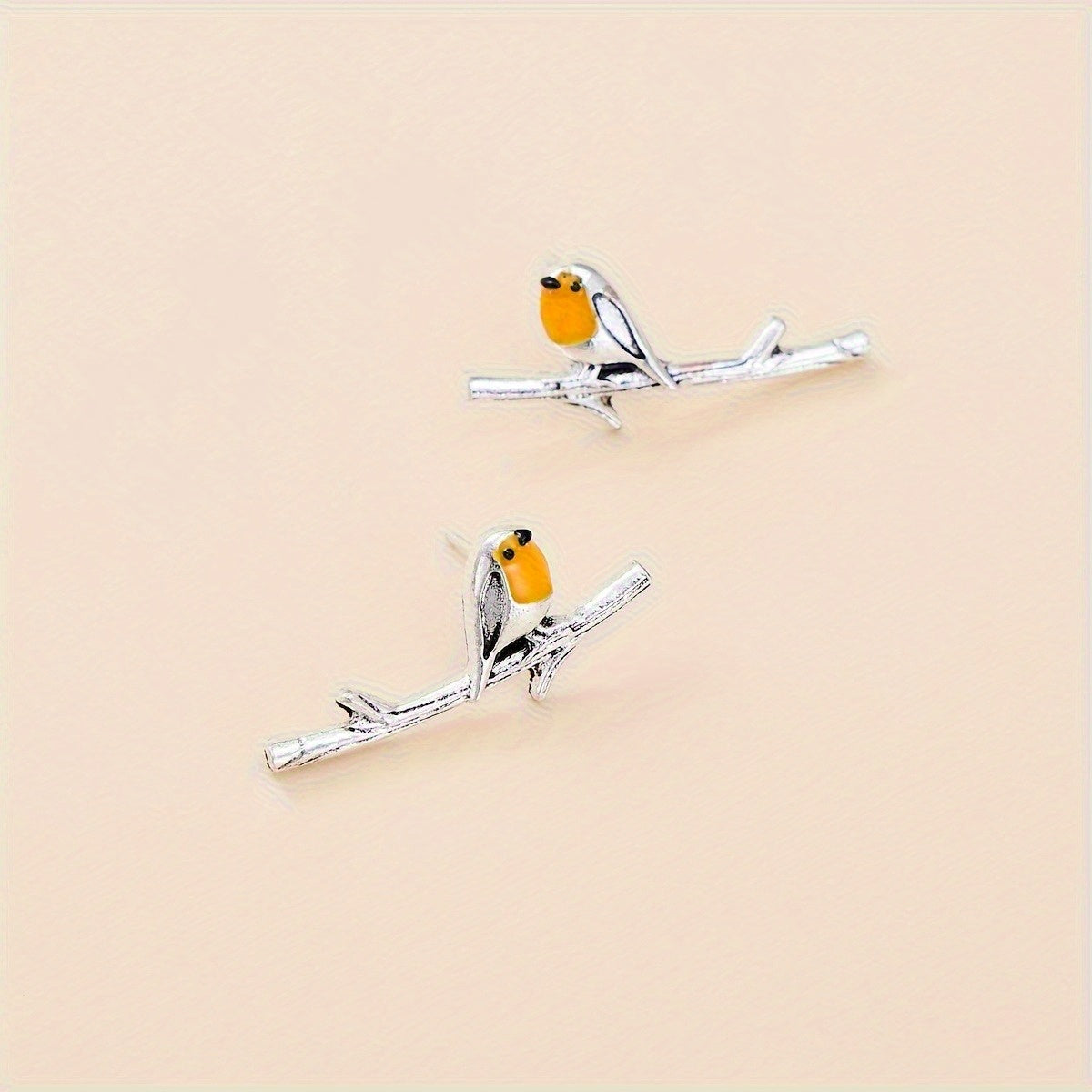 Boucles d’oreilles oiseau style cartoon